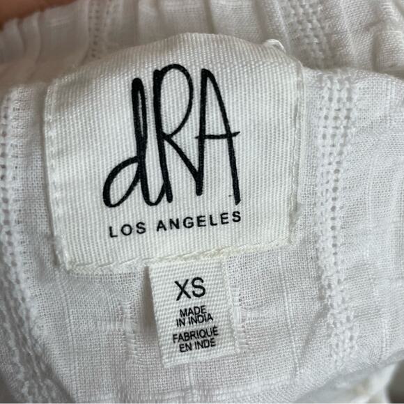 dra Los Angeles White Off Shoulder Cottagecore Cotton Top XS - Picture 7 of 7
